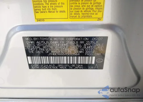 2007 Lexus Gs 350 z USA, uszkodzony, nr VIN JTHBE96S570023564